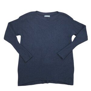 Anthropologie Merino Wool Blend Oversized Crewneck Sweater Women Size S Black.